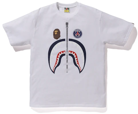 Bape PSG Shark Kemeja-T Putih Buy Bape PSG Shark Kemeja-T Putih