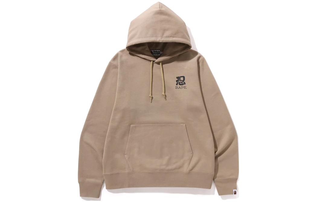 BAPE Pullover Hoodie Logo Print Casual Long Sleeve Sweatshirt 1J72-114-003