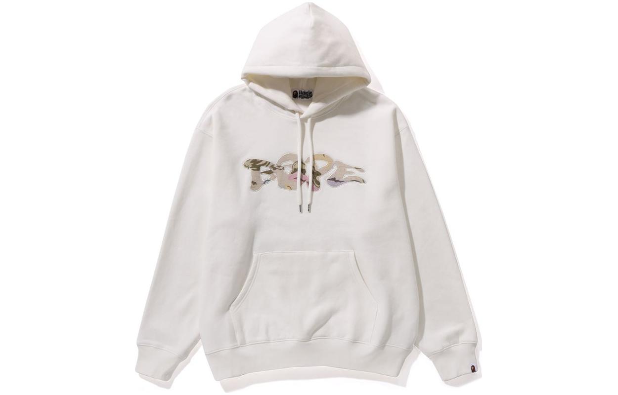 BAPE Pullover Hoodie with Logo Print Casual Style 1J80-114-051