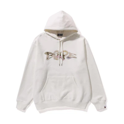 BAPE Pullover Hoodie with Logo Print Casual Style 1J80-114-051