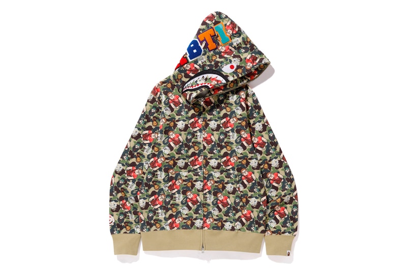 Bape Ralph Breaks the Internet ABC Shark Full Zip Hoodie Green 圖 2