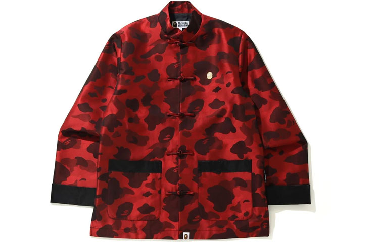 BAPE Red Camo Chinese-Style Tang Jacket 1H20-140-003