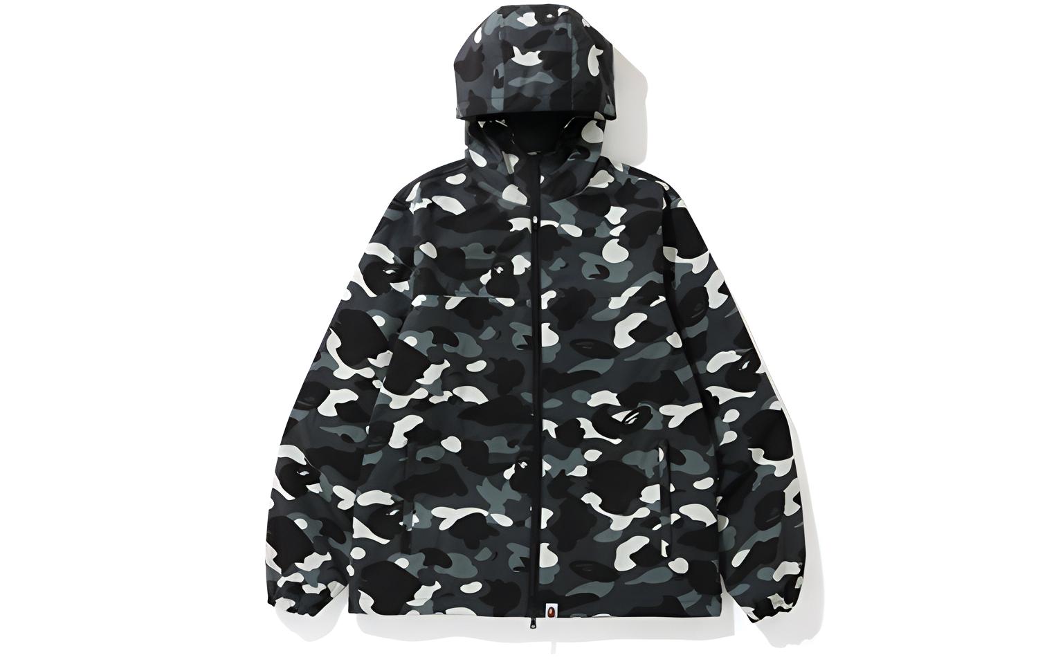 BAPE Reflective Camo Hooded Jacket Unisex Black 1F70-141-007
