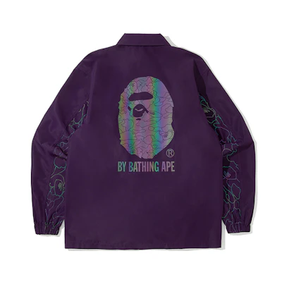 BAPE Reflective Letter Print Loose Jacket - 0ZXJKAPELJ11E