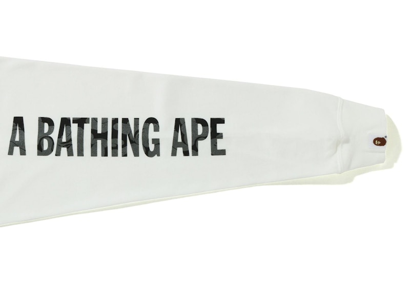 Order BAPE 反光迷彩猿人頭休閒口袋長袖T恤 '白色'