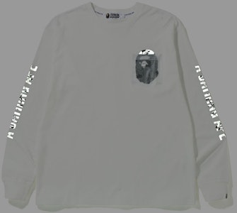 BAPE 리플렉티브 솔리드 카모 에이프 헤드 릴랙스 핏 포켓 긴팔 티 '화이트' Lookbook BAPE 리플렉티브 솔리드 카모 에이프 헤드 릴랙스 핏 포켓 긴팔 티 '화이트'