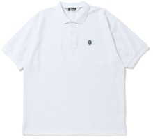 BAPE Relaxed Ape Head One Point Polo White BAPE Relaxed Ape Head One Point Polo White