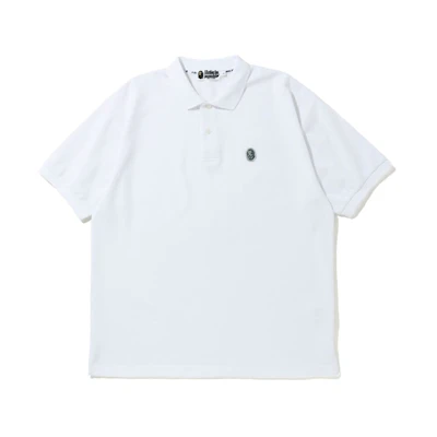 BAPE Relaxed Ape Head One Point Polo White