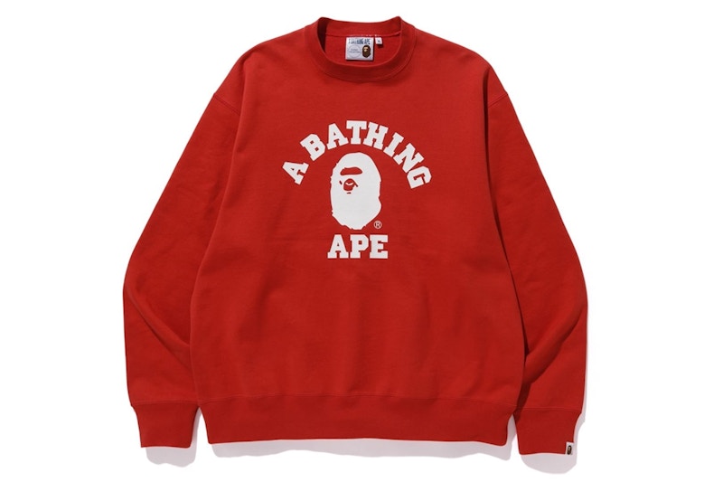 Buy BAPE Sudadera Clásica Relaxed College Roja