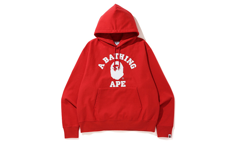 BAPE Relaxed Classic College Pullover Ape Head Hoodie Unisex 0ZXSWM114002E