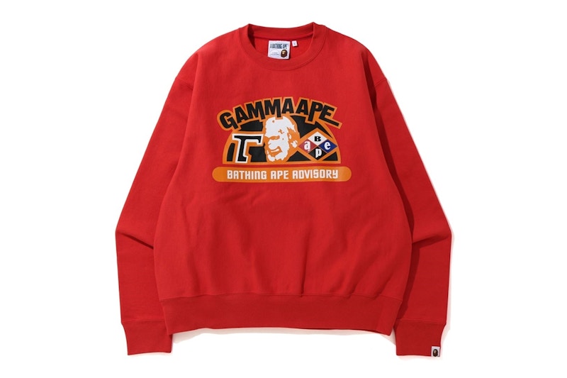 Buy A BATHING APE®︎リラックス クラシック ガンマ クルーネック (レッド)
