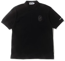BAPE Relaxed Multi Color Crystal Stone Polo Black BAPE Relaxed Multi Color Crystal Stone Polo Black