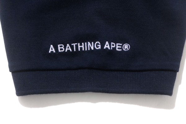 BAPE Relaxed Multi Color Crystal Stone Polo Navy Lookbook BAPE Relaxed Multi Color Crystal Stone Polo Navy