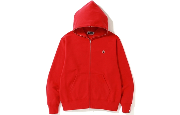 BAPE Relaxed One Point Full Zip Hoodie Red Unisex 1F80-115-004RED