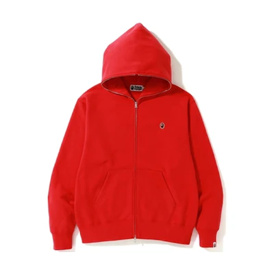 BAPE Relaxed One Point Full Zip Hoodie Red Unisex 1F80-115-004RED