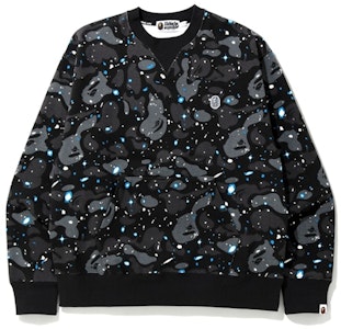 BAPE宽松太空迷彩图案圆领衫黑色 Buy BAPE宽松太空迷彩图案圆领衫黑色