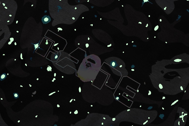 Order 베이프 릴랙스 스페이스 카모 LT 티셔츠 (블랙)
