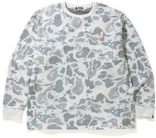 BAPE Relaxed Space Camo LT Tee White BAPE Relaxed Space Camo LT Tee White