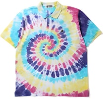 BAPE Relaxed Tie Dye Polo Unisex Shirt. 1G30-112-009 BAPE Relaxed Tie Dye Polo Unisex Shirt. 1G30-112-009