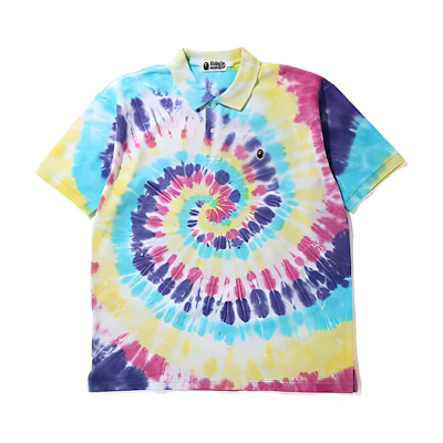 BAPE Relaxed Tie Dye Polo Unisex Shirt. 1G30-112-009