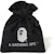 BAPE Rhinestone Ape Head Necklace Gold