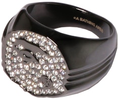 BAPE Rhinestone Ape Head Ring Black BAPE Rhinestone Ape Head Ring Black