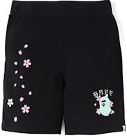BAPE Sakura Sweat Shorts Cherry Blossom Edition Unisex Casual Shorts. 1F20-153-009 BAPE Sakura Sweat Shorts Cherry Blossom Edition Unisex Casual Shorts. 1F20-153-009