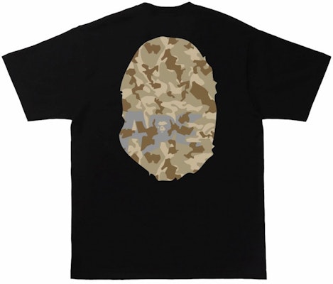 BAPE Sand Camo Big Ape Head Tee Black/Beige Order BAPE Sand Camo Big Ape Head Tee Black/Beige