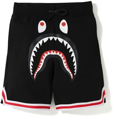 Bape Shark Basketball Sweatshorts Black Buy Bape Shark Basketball Sweatshorts Black