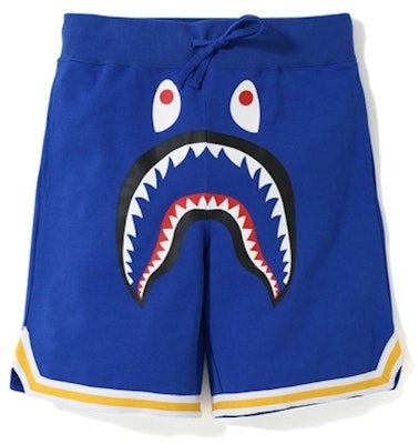 Bape Shark Basketball Sweatshorts Blue Buy Bape Shark Basketball Sweatshorts Blue