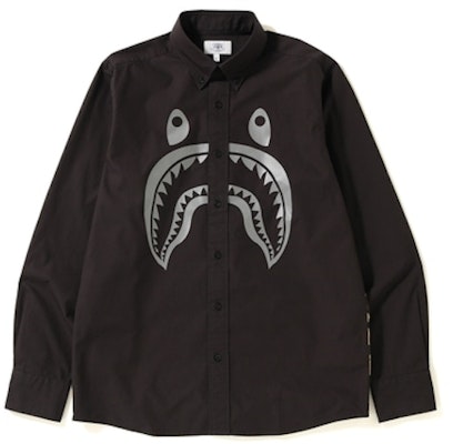 Bape Shark BD Shirt Black Buy Bape Shark BD Shirt Black