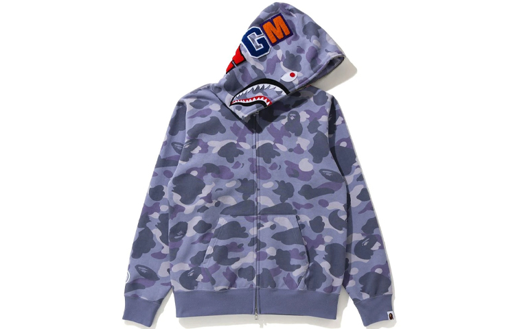 BAPE Shark Camo Ape Head Full-Zip Hoodie Unisex 1H30-215-504