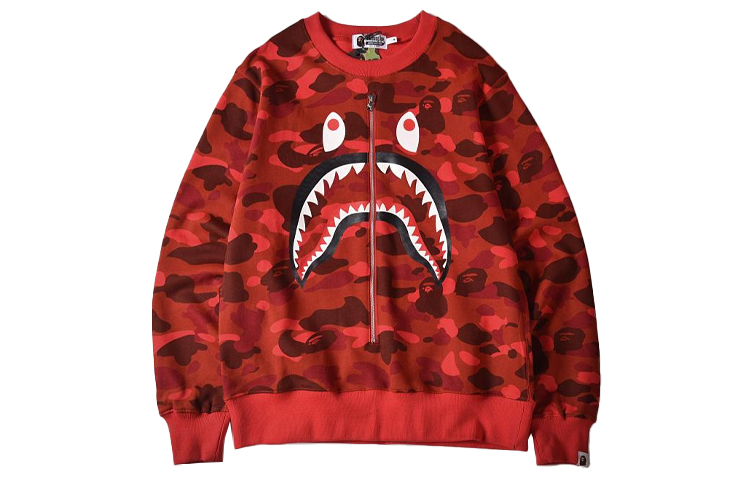 BAPE Shark Camo Crewneck Long Sleeve T-Shirt Unisex. 1G80-111-007 圖 2