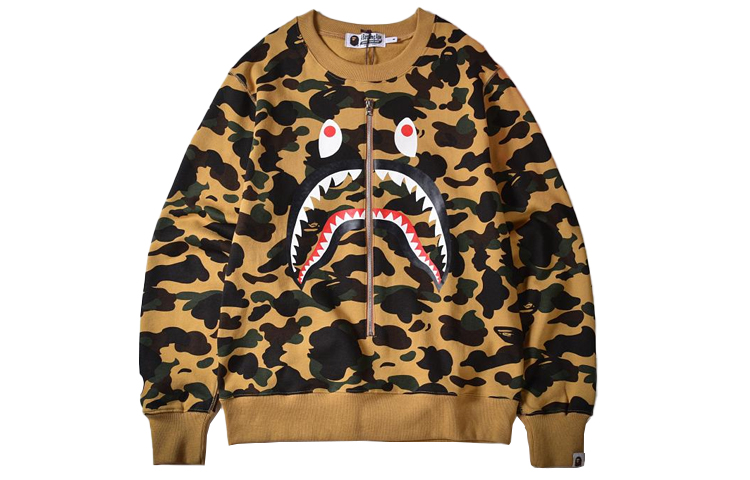 BAPE Shark Camo Crewneck Long Sleeve T-Shirt Unisex. 1G80-111-007 圖 6