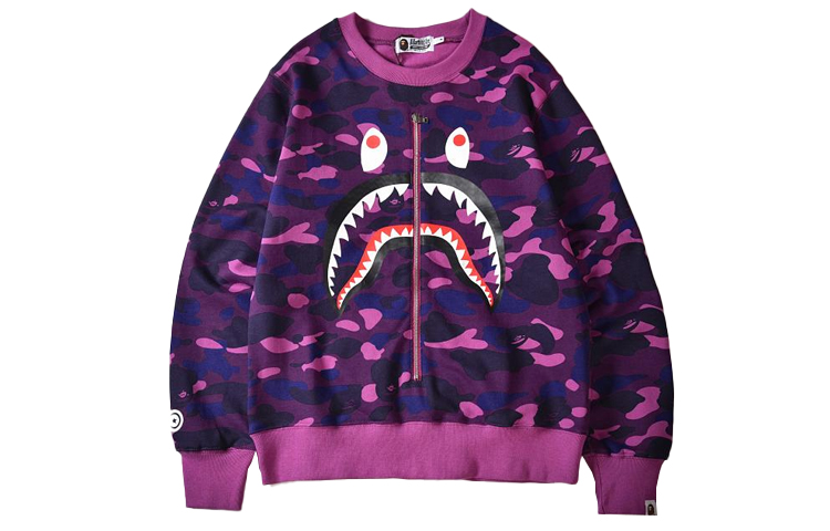 BAPE Shark Camo Crewneck Long Sleeve T-Shirt Unisex. 1G80-111-007 圖 7