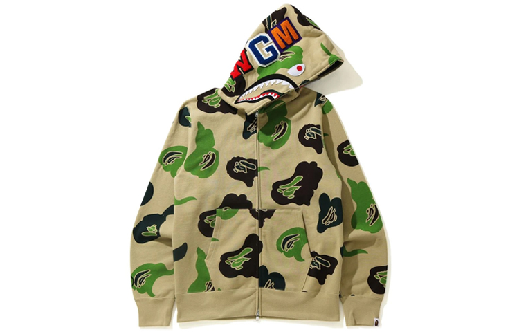 BAPE Shark Camo Full Zip Hoodie 1H30-115-023