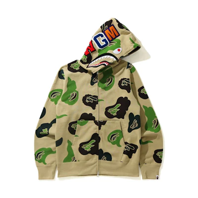 BAPE Shark Camo Full Zip Hoodie 1H30-115-023
