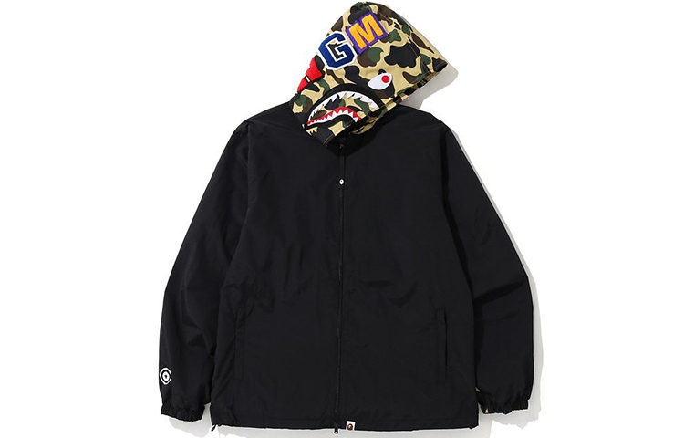 BAPE Shark Camo Full Zip Hoodie Black Men’s 1F80-140-001BLACK