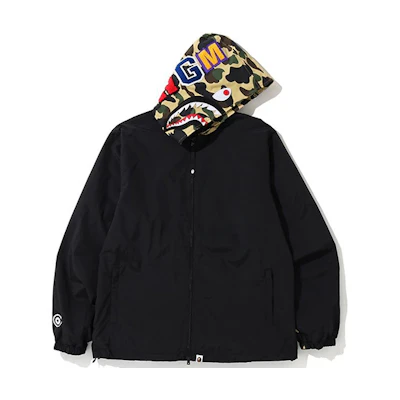 BAPE Shark Camo Full Zip Hoodie Black Men’s 1F80-140-001BLACK