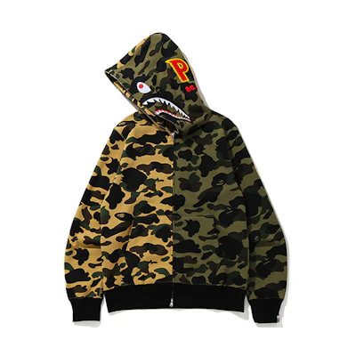 BAPE Shark Camo Print Hoodie Unisex Sweatshirt 0ZXSWM115004E