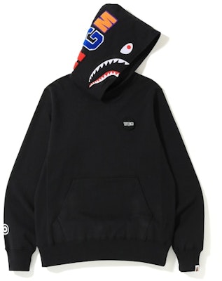 BAPE Shark Emblem Pullover Hoodie Black Buy BAPE Shark Emblem Pullover Hoodie Black