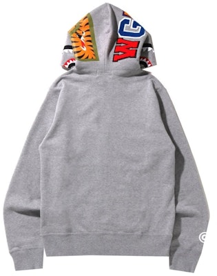 BAPE鲨鱼全拉链连帽衫 (SS22) 灰色 Lookbook BAPE鲨鱼全拉链连帽衫 (SS22) 灰色