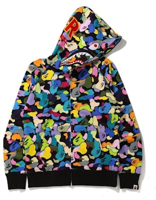 Bape Shark Hoodie Penuh Zip Hitam Buy Bape Shark Hoodie Penuh Zip Hitam