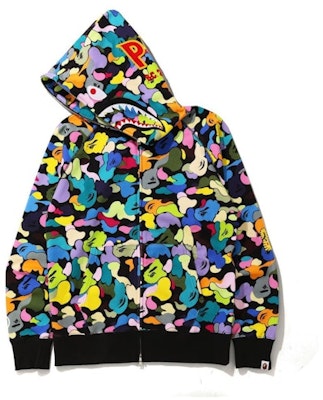 Bape Shark Hoodie Penuh Zip Hitam Order Bape Shark Hoodie Penuh Zip Hitam