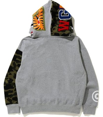 Bape Shark Full Zip Hoodie Grey Lookbook Bape Shark Full Zip Hoodie Grey