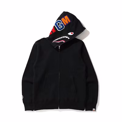 BAPE Shark Full Zip Hoodie Sweatshirt Unisex 1G80-115-001