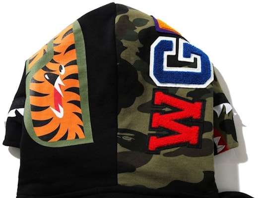 BAPE Shark Half Zip Pullover Hoodie Black Lookbook BAPE Shark Half Zip Pullover Hoodie Black