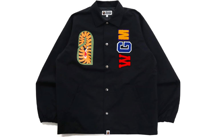 BAPE Shark Head Logo Embroidered Coach Jacket 1h80-140-013