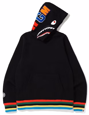 Buy BAPE Shark Line Rib Pullover Hoodie Black Novelship