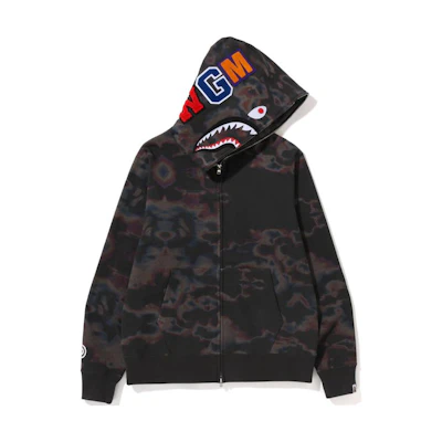 BAPE Shark Logo Print Hoodie Black (SS23 ) 0ZXSWM115011K